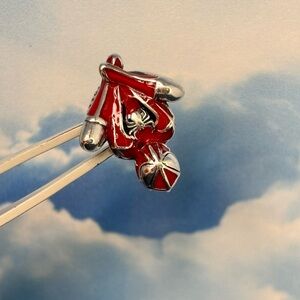 Sterling silver hanging spiderman charm bead for Pandora
